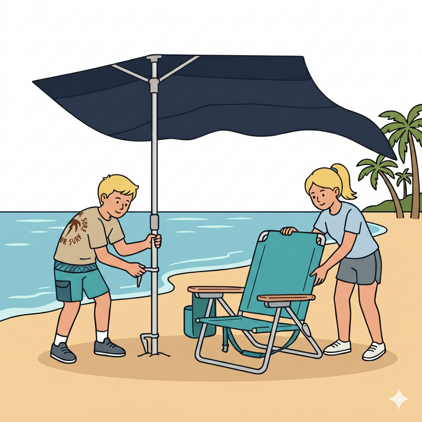 Weekly beach set up and breakdown service! 🏖️